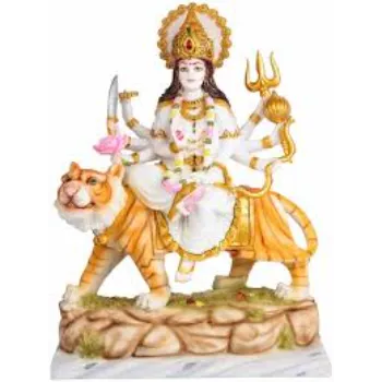 White Marble Durga Statue