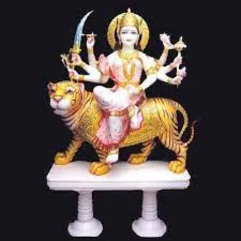  Hindu Durga Marble Statue