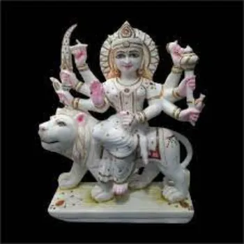  White Marble Durga Statue