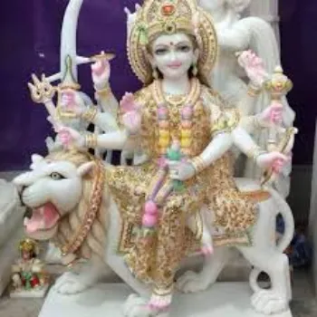  White Marble Durga Statue