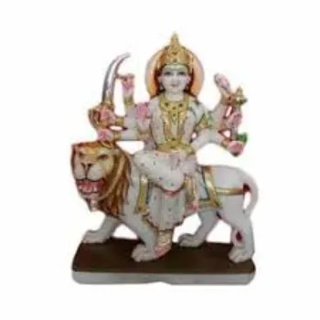  White Marble Durga Statue