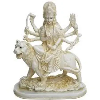  White Marble Durga Statue