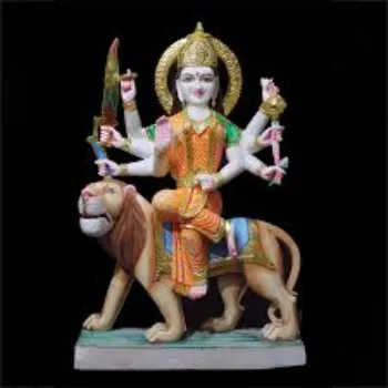  White Marble Durga Statue