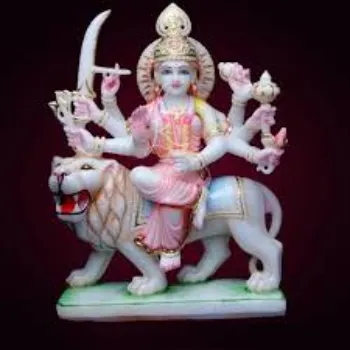  Marble Sherawali Durga Mata Statue