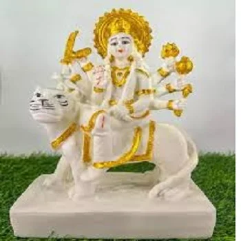  White Marble Durga Statue