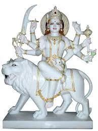 White Marble Durga Statue