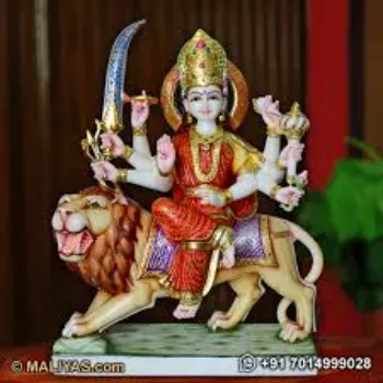  White Marble Durga Statue