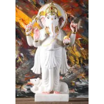 White  Jaipur Marble Ganesh Statue