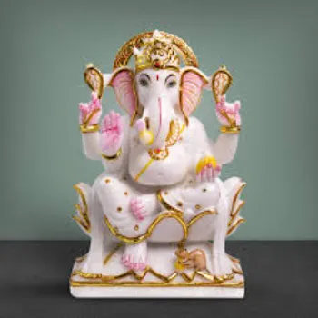  White Marble Ganesh Statue