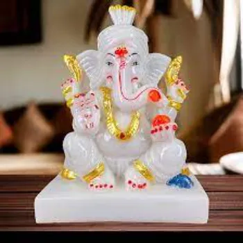 White Marble Ganesh Statue