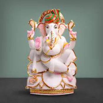  White Marble Ganesh Statue