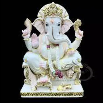  White Marble Ganesh Statue