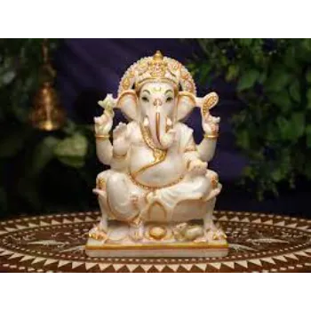  White Marble Ganesh Statue