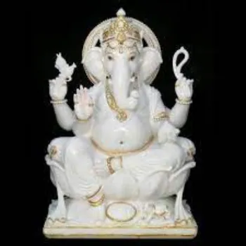  White Marble Ganesh Statue