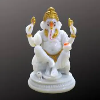 White Marble Ganesh Statue