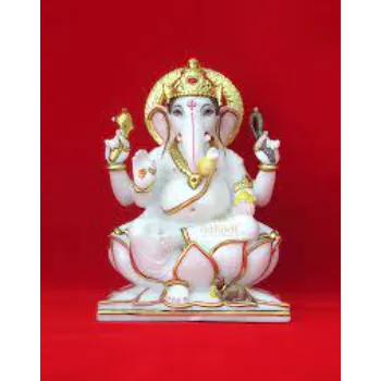  Crafticia Marble Handmade Lord Ganesh Statue
