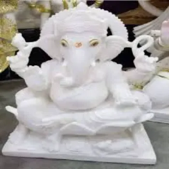  White Marble Ganesha Statue