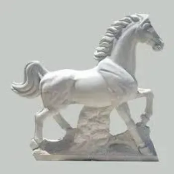  Best Selling Life Size White Marble Stone Horse Sculpture
