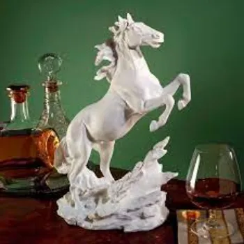 BG IMPEX Marble Horse Statue
