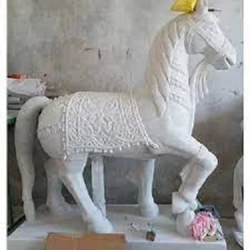 White Marble Horse Statue