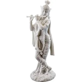  White Marble Krishna Statue