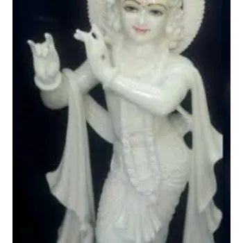  White Marble Krishna Statue