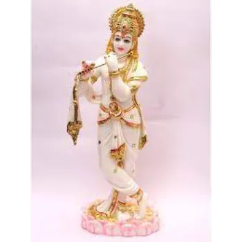 White Marble Krishna Statue