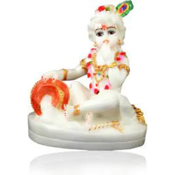 White Marble Krishna Statue