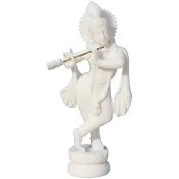  White Marble Krishna Statue