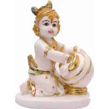  White Marble Kishna Statue