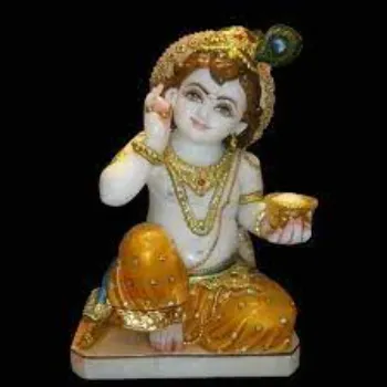  White Marble Krishna Stratue