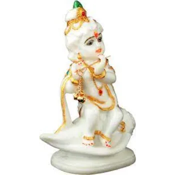  White Marble Krishna Statue