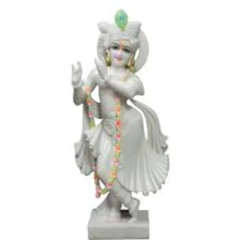 White Marble Krishna Statue