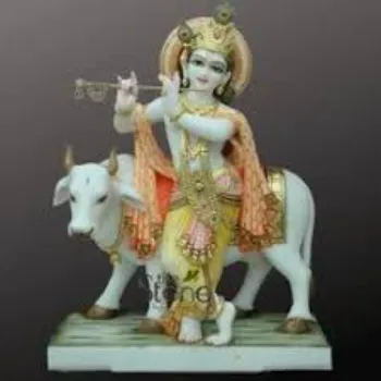  White Marble Krishna Statue