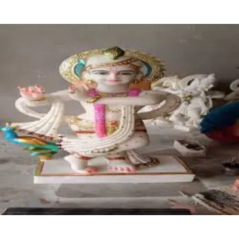 White Marble Krishna Statue