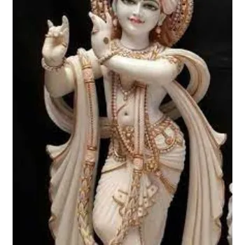 BG IMPEX Marble Krishna Statue