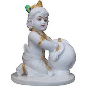  White Marble Krishna Statue