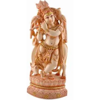 Amazing Mart Marble Krishna Statue