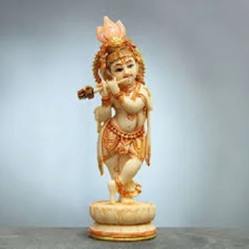  White Marble Krishna Statue