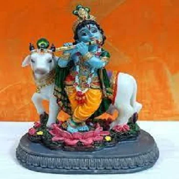 Colorfull Marble Krishna Statue
