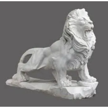 White Marble Lion Statue