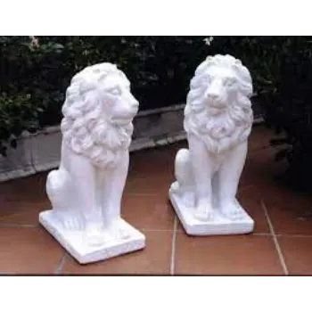  White Marble Lion Statue