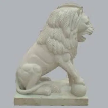  White Marble Lion Statue