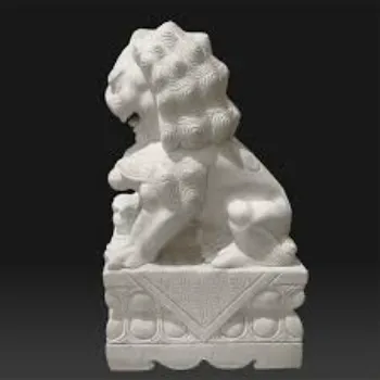  White Marble Lion Statue