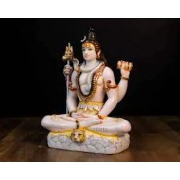  White Marble Shiva Statue