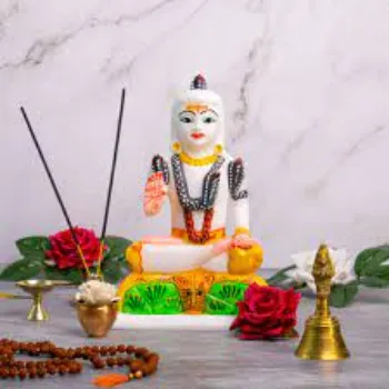 BG IMPEX Marble Shiva Statue