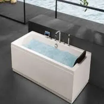 Rectangle, Polished, Massage Bath Tub