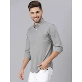 Stitched  Men Cotton Shirts