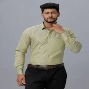 Solid Cotton  Men Shirt