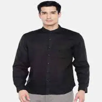 Cotton Men Shirts (Black)